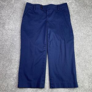 Lilly Pulitzer Palm Beach Fit Capri Pants Women’s 12 Navy Blue Straight Mid-Rise